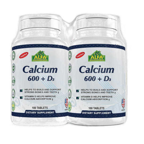 Alfa Calcium 600 Mg+d Twin - Walmart.com - Walmart.com