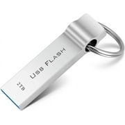 2TB USB flash drive 3.0 - USB 3.0 Flash Drive 2TB thumb drive 2000GB USB Jump Drive 2TB USB 3.0 external data storage drive 2000GB compatible with computer/laptop (Silvery)
