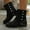 #037-Black, variant on Wowcloth Mid-Calf Boots for Women – Comfortable Low-Heel Chunky Block Heel with Round Toe & Eye-Catching Metallic Decors for Versatile Everyday Casual Style Fall-Winter Fashion Footwear