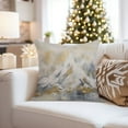 thumbnail image 4 of Ethan Taylor Landscape and Nature Throw Pillow Soft Cushion Cover 'Misty Summit Dreams Mountains Modern' Transitional Pattern Decorative Square Accent Pillow Case, 20x20 Inches, Gold, Gray, 4 of 5