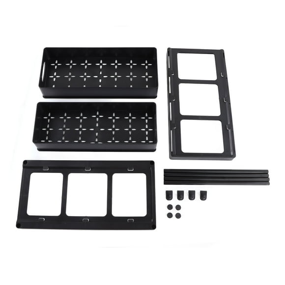 Under Sink Organizer, Under Sliding Cabinet Basket Organizer Slide Out Design Multipurpose ABS Material Double Layer For Kitchen Black,White
