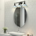 thumbnail image 2 of Yep by Golden Lighting Orwell 3-light Vanity in Matte Black and Pine Green shade, 2 of 6