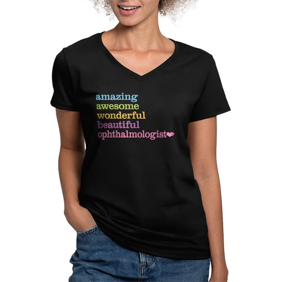 CafePress - Ophthalmologist T Shirt - Women's V-Neck Dark T-Shirt