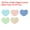 Blue Green Pink, variant on 100PCS Heart Paper Cutouts 2.5 Inch Assorted Color Heart Shaped Cut Outs, Blue Green Red