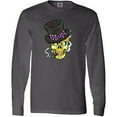 thumbnail image 3 of Inktastic Mardi Gras Skull with Cigar Long Sleeve T-Shirt, 3 of 5