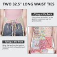 thumbnail image 6 of Pioneer Flower Floral Print Pattern Apron-Garden Aprons for Women with Pockets-Cotton Linen Waterproof Kitchen Cooking Gardening Aprons Adjustable for Kitchen,Cooking,BBQ and Salon 33x27 Inch, 6 of 7