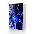 thumbnail image 2 of Painting Digital Abstract Evry Dragon Eye Blue Greetings Card Plus Envelope Blank inside, 2 of 3