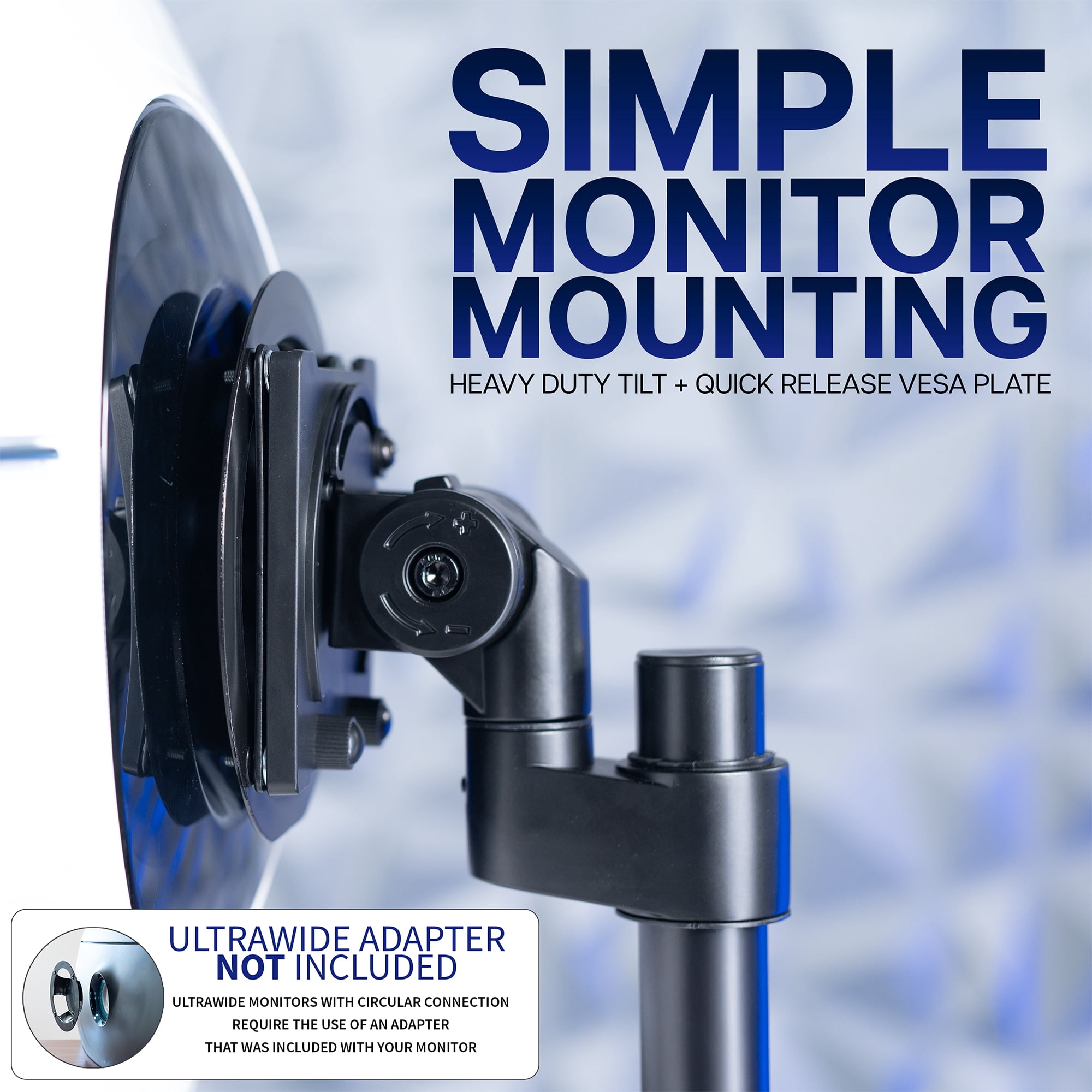 VIVO Single Ultrawide Monitor Desk Mount, Adjustable Stand for Screens up to 57"