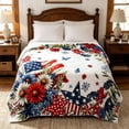 thumbnail image 4 of Independence Day Blanket Festive Flannel Blanket Soft Warm Throw Blanket For Home Sofa Bed Holiday Decoration, 4 of 9