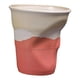 thumbnail image 4 of Taza de café de cerámica moderna, taza de porcelana plisada para el hogar, vajilla para bebidas calientes y frías Rosa, 4 of 9
