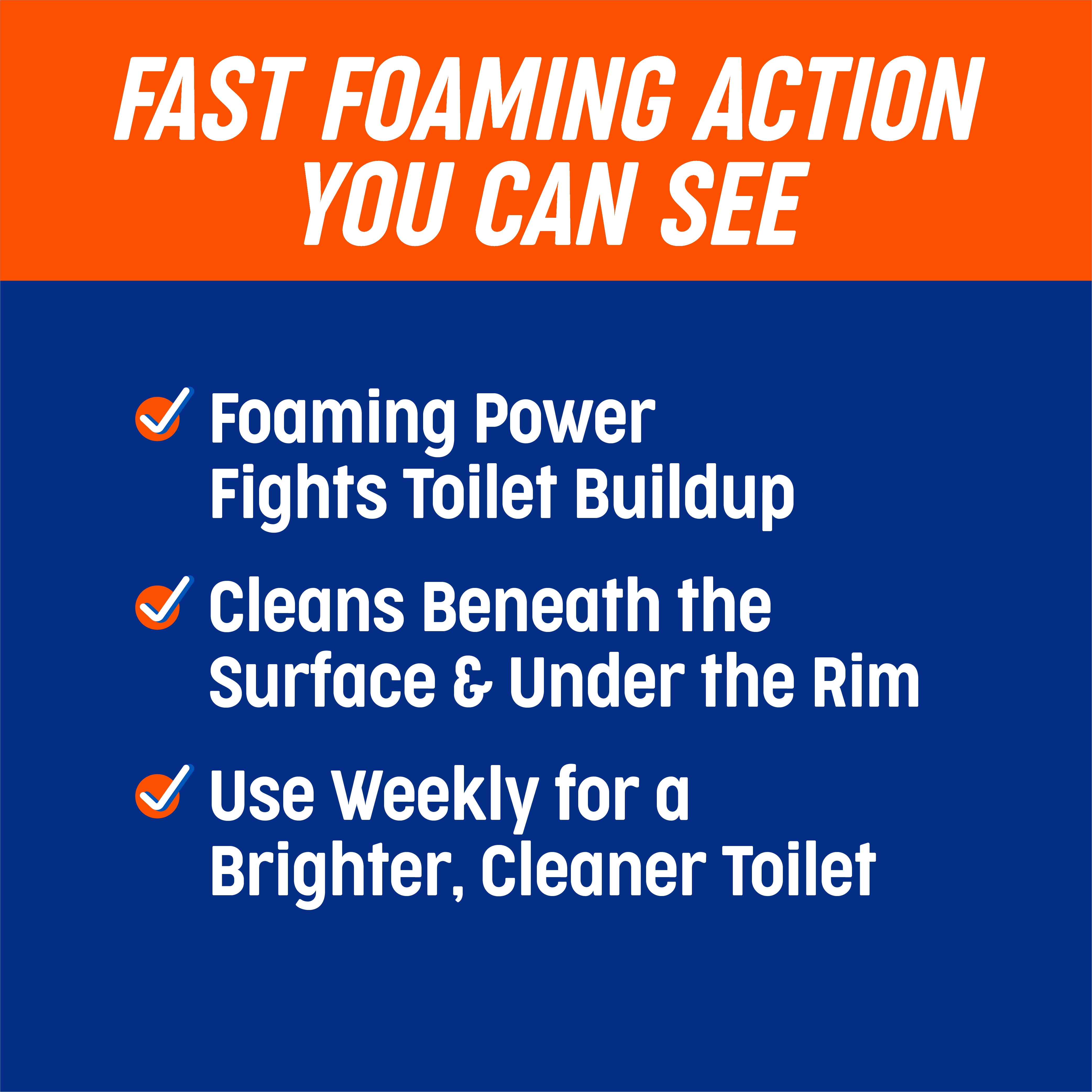 Ty-D-Bol Ultra Foam Citrus Scent Toilet Bowl Cleaner, 8 Packets