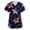 Royal Blue #21, variant on Evdexr Women's Independence Day Scrub Tops Patriotic Short Sleeve Scrubs 1776 2026 V Neck Red Blue and White Nursing Uniforms Loose Fit Shirts with Pockets Deep Red 5XL