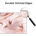 thumbnail image 3 of Desk Pad Protector,Mouse Pad with Non-Slip Rubber Base,Textured & Waterproof Mousepad with Stitched Edges,Large Desk mats for Computers,Laptop,Gaming,Office & Home,31.5 x 11.8 in,Pink Gold, 3 of 6