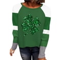 thumbnail image 4 of UAMVSH St Patricks Day Shirt Women Color Block Long Sleeve Cute Tops Casual Loose Fit Print Crewneck Graphic Tees Festival Outfits, 4 of 5