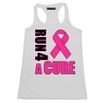 thumbnail image 1 of Promotion & Beyond Run For A Cure Breast Cancer Awareness Women's Tank Top, XL, White, 1 of 2