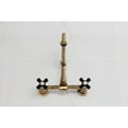 thumbnail image 4 of Kingston Brass KS1243PKX Duchess Double-Handle Wall-Mount Bridge Kitchen Faucet, Antique Brass, 4 of 7