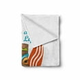 thumbnail image 2 of Tiki Bar Soft Flannel Fleece Throw Blanket, Life by the Salty Sea Typography and Hibiscus Flower Art Print, Cozy Plush for Indoor and Outdoor Use, 50" x 70", Multicolor, by Ambesonne, 2 of 6