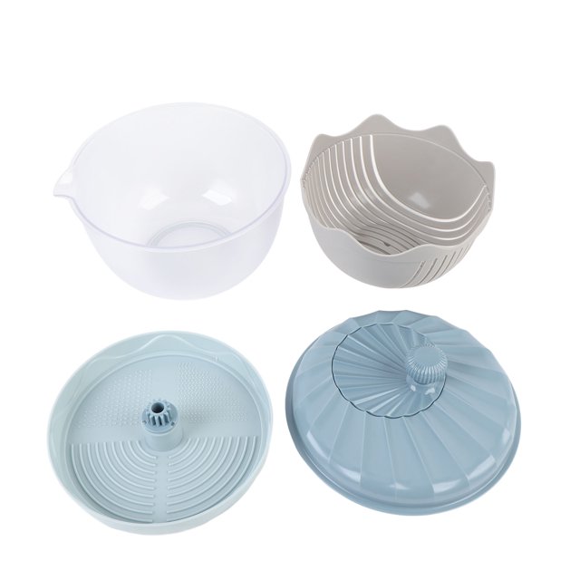 Centrifugadora de Ensaladas con tapa, Bol y Colador, Lavadora de Verduras y Frutas Multifuncional y Picadora de Ensalada Para Ensaladas y Productos Frescos, Crujientes y Limpios