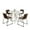 Brown, variant on Roundhill Furniture Varna 5-Pc Round Dining Set, Trestle Dining Table with 4 Chairs, White
