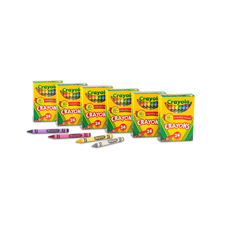 Crayola Crayons, Bulk School Supplies For Kids, 24 Count Crayon Box (Pack  Of 6), Assorted Colors,  price tracker / tracking,  price  history charts,  price watches,  price drop alerts