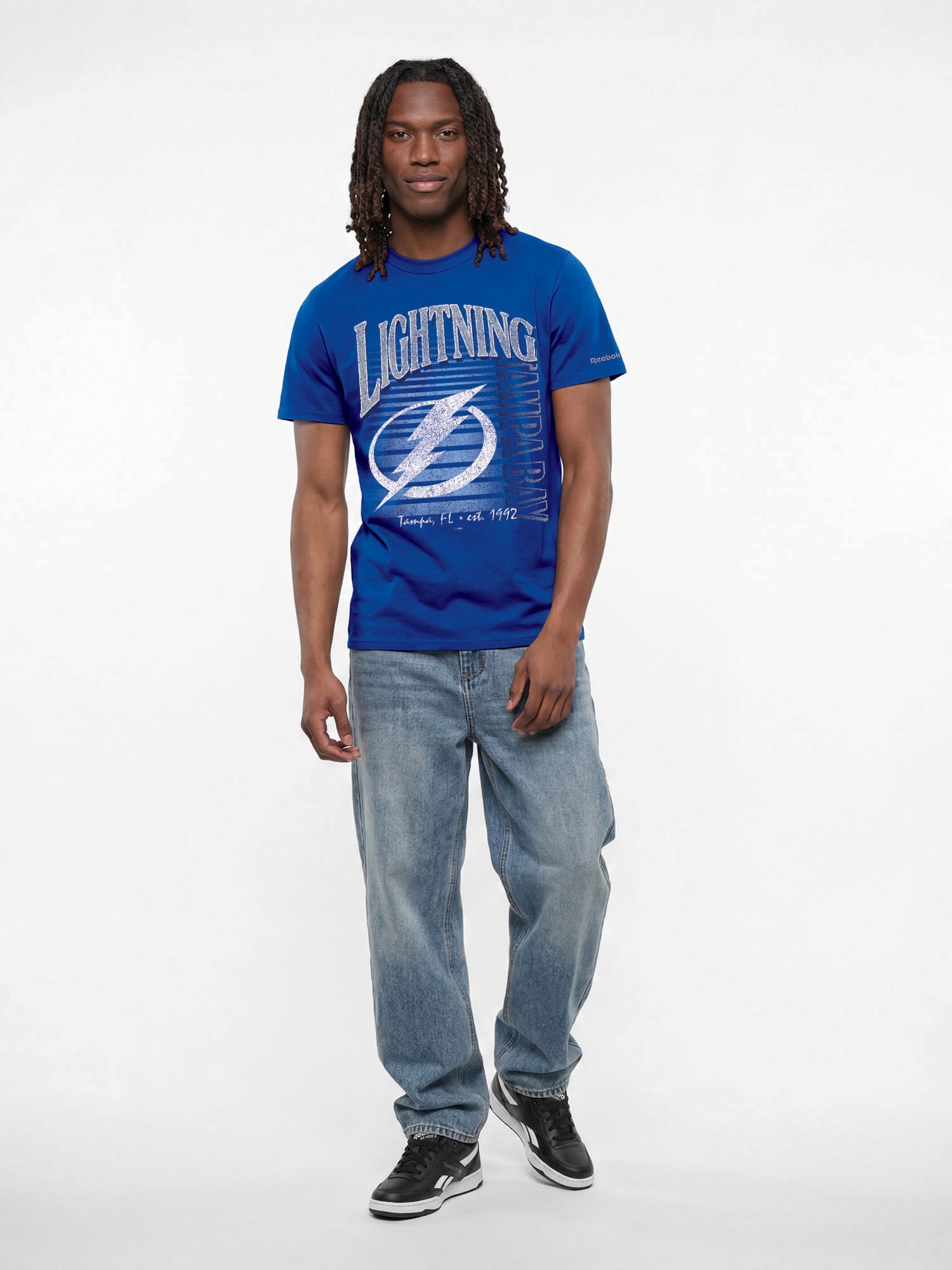 Tampa Bay Lightning Reebok Mens Crew Neck Short Sleeve T-Shirt
