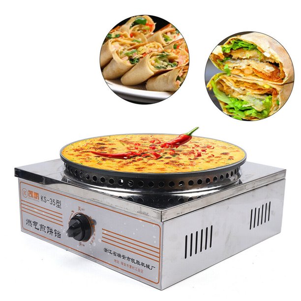 Commercial Multifunctional Pancake Machine Nonstick LPG Gas Mini Crepe Maker