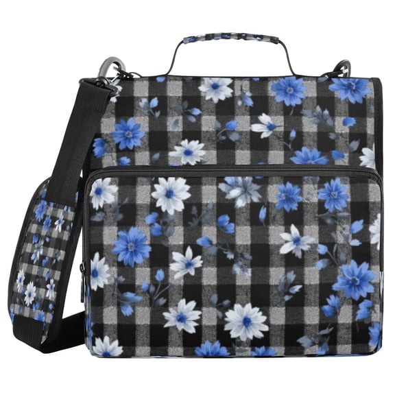 DIXRUYEE Zipper Binder trapper keeper Documents Organized Design Blue Sprinkles Printed