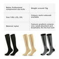 thumbnail image 3 of 3 Pair Compression Socks with Zipper for Women Thigh High Compression Stockings 20-30mmhg Support Socks for Women Men, 3 of 9