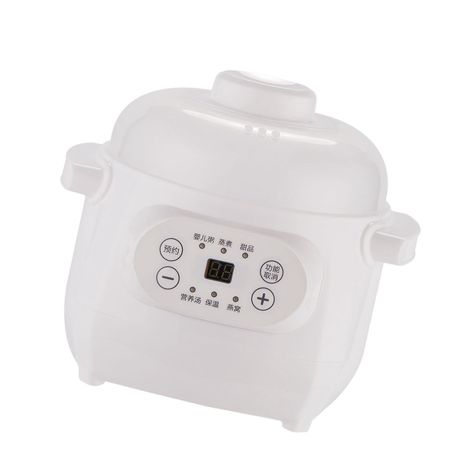Electric Stew Pot 1L 200W Ceramic Liner Versatile Electric Stew Cooker For Porridge Rice Soup