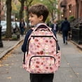 thumbnail image 5 of FKELYI Daisy Flower Ladybug Print 17 Inch Schoolbag Kids Backpack for Girls Spacious Lightweight School Bookbag Travel Rucksack Casual Daypack for Elementary Student, 5 of 7