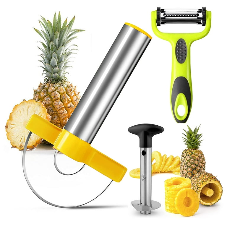 Pineapple Cutter and Corer with Triple Reinforced Stainless Steel -  Easy-to-Use Pineapple Corer with Thicker Blade - Pineapple Cutter - Pineapple  Slicer and Corer Tool for Easy Core Removal by Zulay 