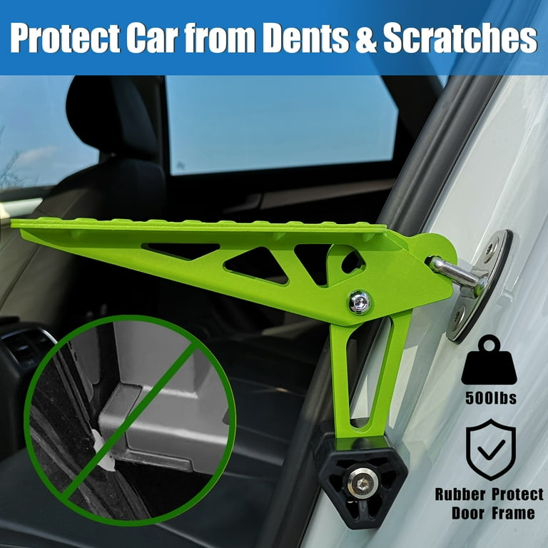 TOOENJOY Universal Fit Car Door Step Foldable Roof Rack Door Step up on Door Latch Stand Pedal Ladder Easy Access to Rooftop for Most Car SUV