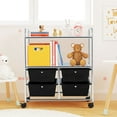 thumbnail image 5 of Costway 4Drawer Rolling Storage Cart shelf Scrapbook Paper Office School Organizer Black, 5 of 7