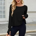 thumbnail image 6 of BXINGOHAI Long Sleeve Workout Shirts Yoga Dance Tops Open Back Athletic Clothes for Women Black,L, 6 of 7