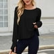 thumbnail image 5 of Karight Open Back Tops for Women Long Sleeve Athletic Shirts Backless Gym Yoga Workout T-Shirt Trendy Blouses with Thumb Hole, 5 of 9