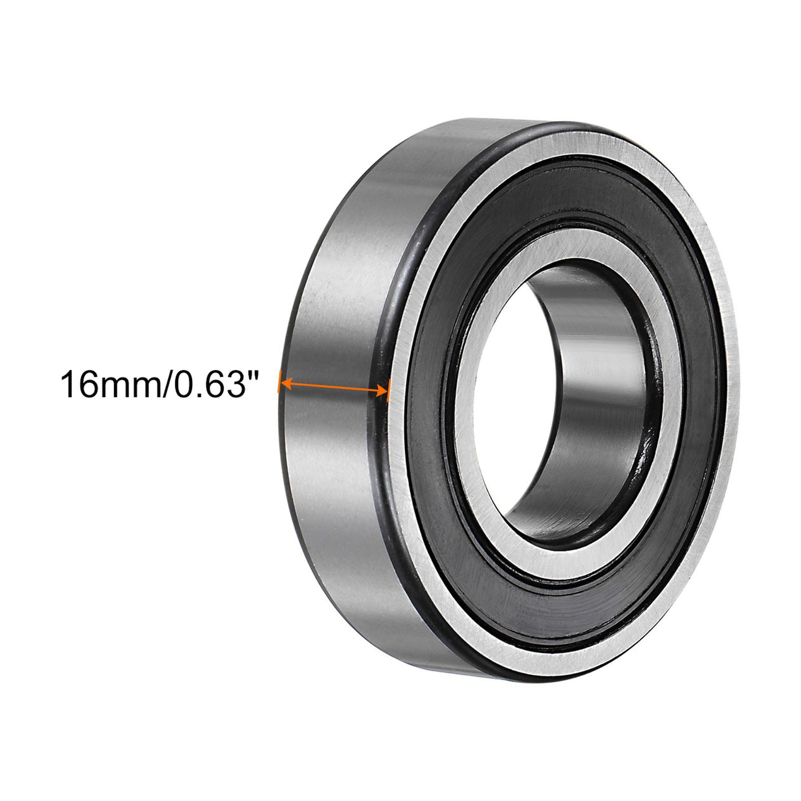 Unique Bargains 6206-2RS Deep Groove Ball Bearing,30 x 62 x 11mm