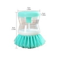thumbnail image 3 of Lwlmwt Press-to-Dispense Automatic Liquid Dispenser Dish Brush Non-Stick, Pot-Safe Multi-Purpose Scrub Brush Ideal for Cleaning Tableware, Skillets, Sinks, and Cookware, 3 of 7