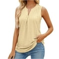 thumbnail image 2 of Idoravan Tank Tops for Women Casual Fashion Women Knitted V-Neck Ladies Solid SlimTank Top, 2 of 4