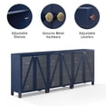 thumbnail image 4 of Cassai 3Pc Media Storage Cabinet Set Navy - 3 Storage Pantries, 4 of 15