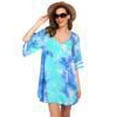 thumbnail image 5 of Ekouaer Coverups for Women Knee Length Swim Cover Up Dress 2025 Flowy Swimsuit Coverup Summer Hawaiian Beach Coverups Colored Leaves, 5 of 5