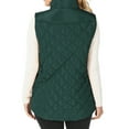 thumbnail image 3 of A2Y Women's Diamond Quilted Padding Zip Front Side Pockets Vest Huntergreen XL, 3 of 3