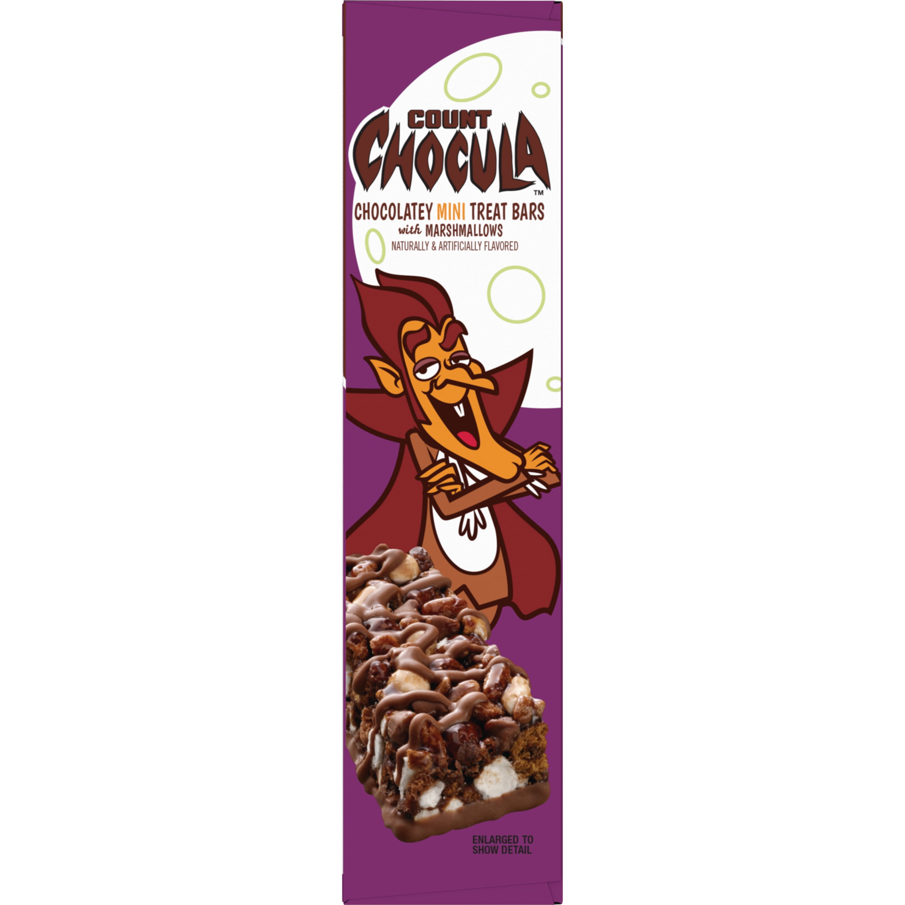 Count Chocula Mini Treat Bars with Marshmallows, Halloween Kids Snacks, 20 Ct, 10 oz