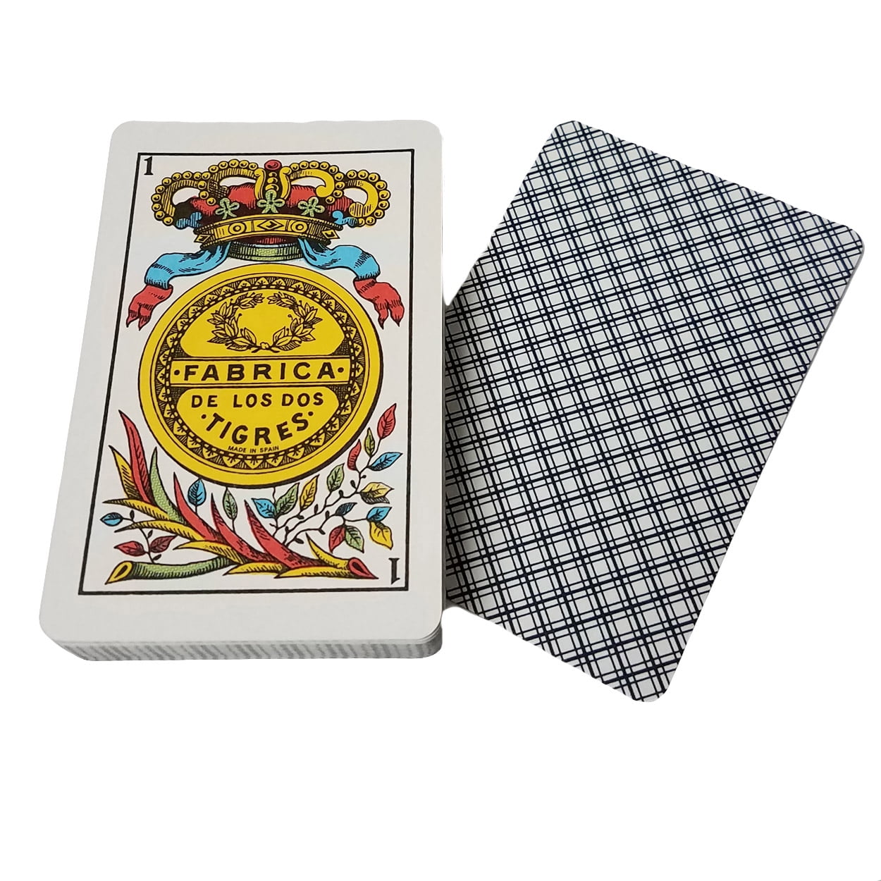 Deck 50 Fournier Spanish Playing Cards Cadiz Face #5 Los Dos Tigres Case Red 