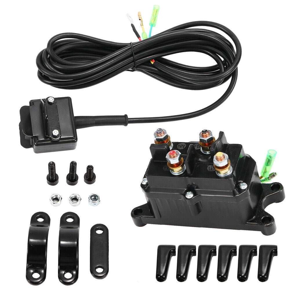 BEST 12V COMBO Solenoid Relay Contactor & Winch Rocker Thumb Switch For