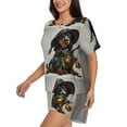 thumbnail image 2 of Daiia Fantasy Wizard Dog Art Pattern Womens Pajama Sets Short Sleeve Pajamas for Women Sets Soft Lounge Sets Casual Round Neck Sleepwear PJS-XX-Large, 2 of 7