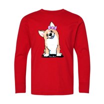 Inktastic Corgi Puppy Girl Long Sleeve Youth T-Shirt