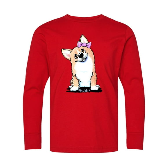 Inktastic Corgi Puppy Girl Long Sleeve Youth T-Shirt