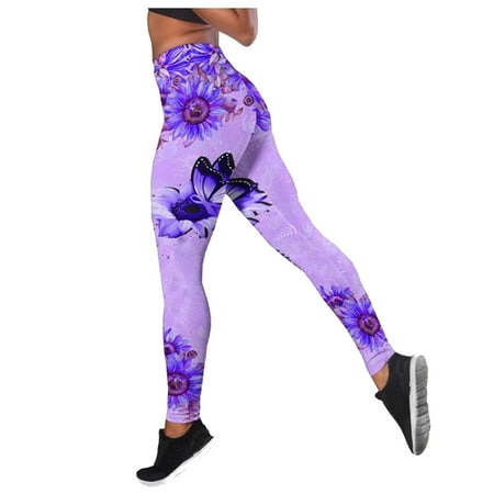 

mveomtd Yoga Sports Leggings Printed Bodybuilding Leggings Pants Women s Pants Pants Maternity Yoga Pants plus Size Tall Purple XXXXL