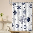 thumbnail image 2 of Shower Curtain 72x72 Inch Winter Snowflakes Waterproof Fabric Bathroom Curtain with Hooks Christmas Bath Decor, 2 of 9