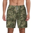 thumbnail image 2 of Goofa Green Snake Skin Printed Men's Swim Trunks Board Shorts Quick Dry Mens Swimming Trunks with Compression Liner,Breathable Fit Hawaii Beach Shorts-Small, 2 of 9